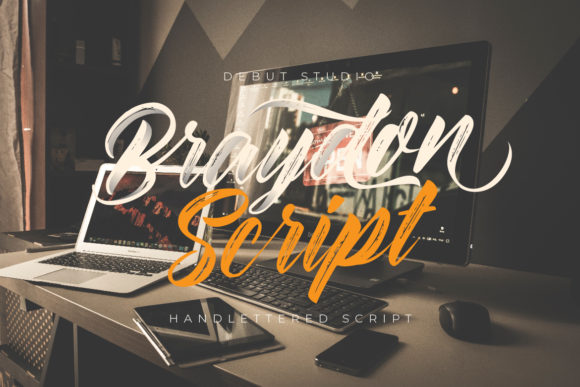 Braydon Font PNG with transparent background - Preview 3