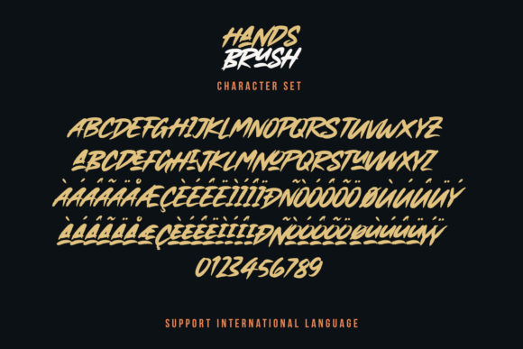 Hands Brush Font - Preview 6