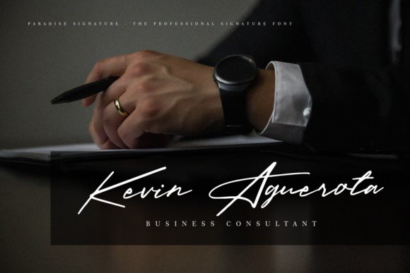 Paradise Signature Font PNG with transparent background - Preview 3