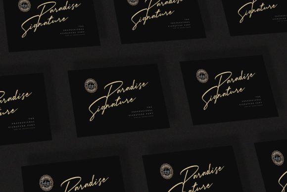 Paradise Signature Font PNG with transparent background - Preview 4
