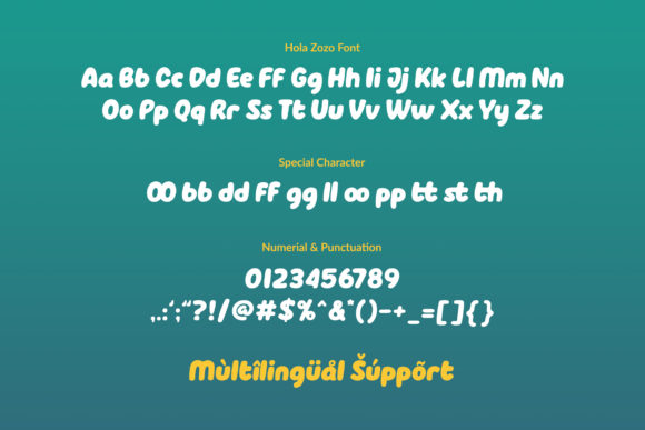 Hola Zozo Font PNG with transparent background - Preview 2