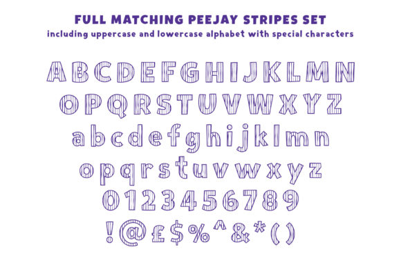 Peejay & Peejay Stripes Font PNG with transparent background - Preview 5