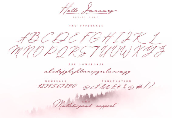 Hello January Font - Preview 1