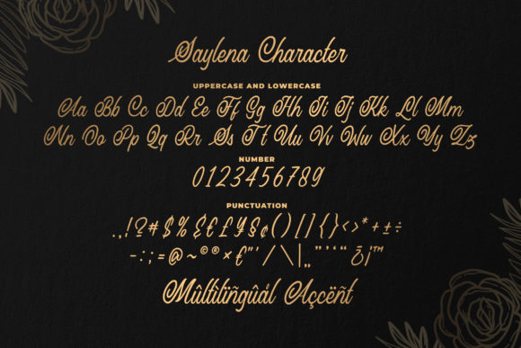 Saylena Font PNG with transparent background - Preview 5
