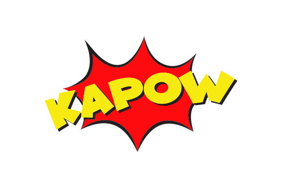 Kapow Comic Design Designs & Drawings Craft Cut-bestand Door Creative Fabrica Crafts
