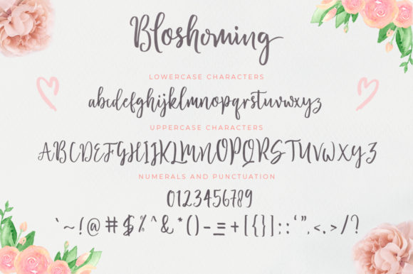Bloshoming Font - Preview 4