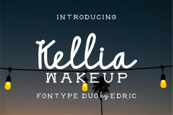 Kellia Wakeup Family Font PNG with transparent background - Preview 1