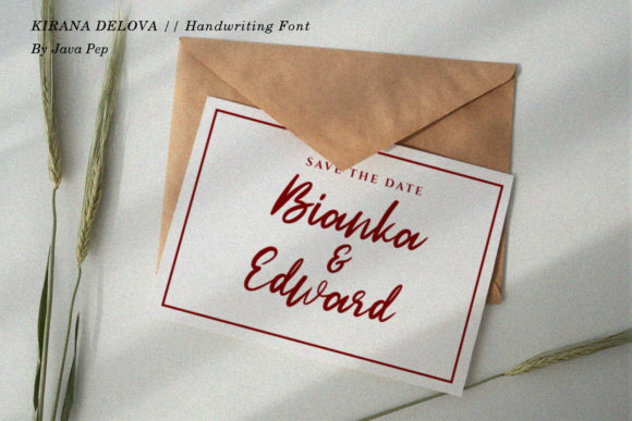 Kirana Delova Font PNG with transparent background - Preview 3