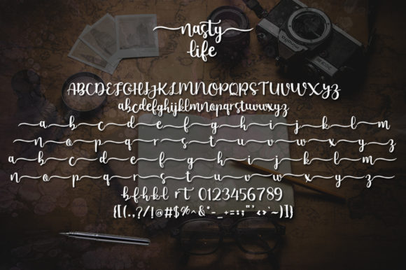 Nasty Life Font PNG with transparent background - Preview 6