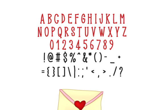 Exquisite Valentine Font PNG with transparent background - Preview 4