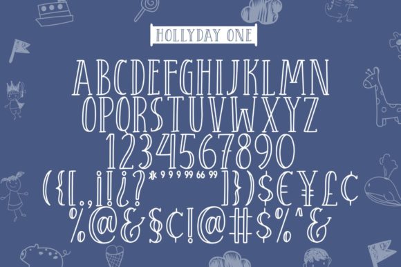 Hollyday Font PNG with transparent background - Preview 4
