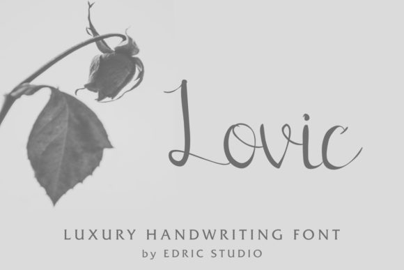 Lovic Font PNG with transparent background - Preview 1