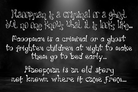 MaoopMan Font PNG with transparent background - Preview 1