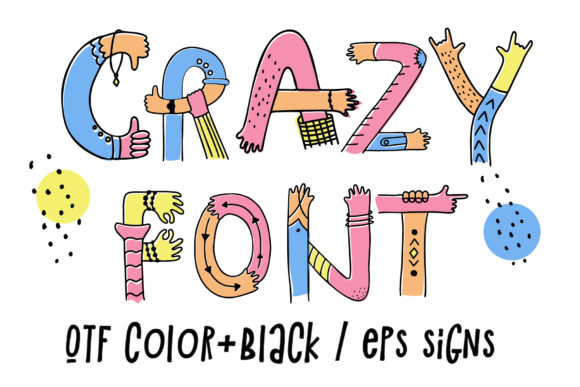 Hands Up Crazy Font - Preview 1