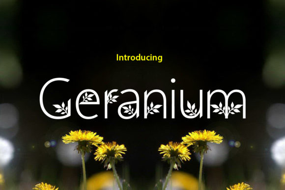 Geranium Font PNG with transparent background - Preview 1