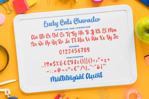 Lucky Cats Font PNG with transparent background - Preview 4