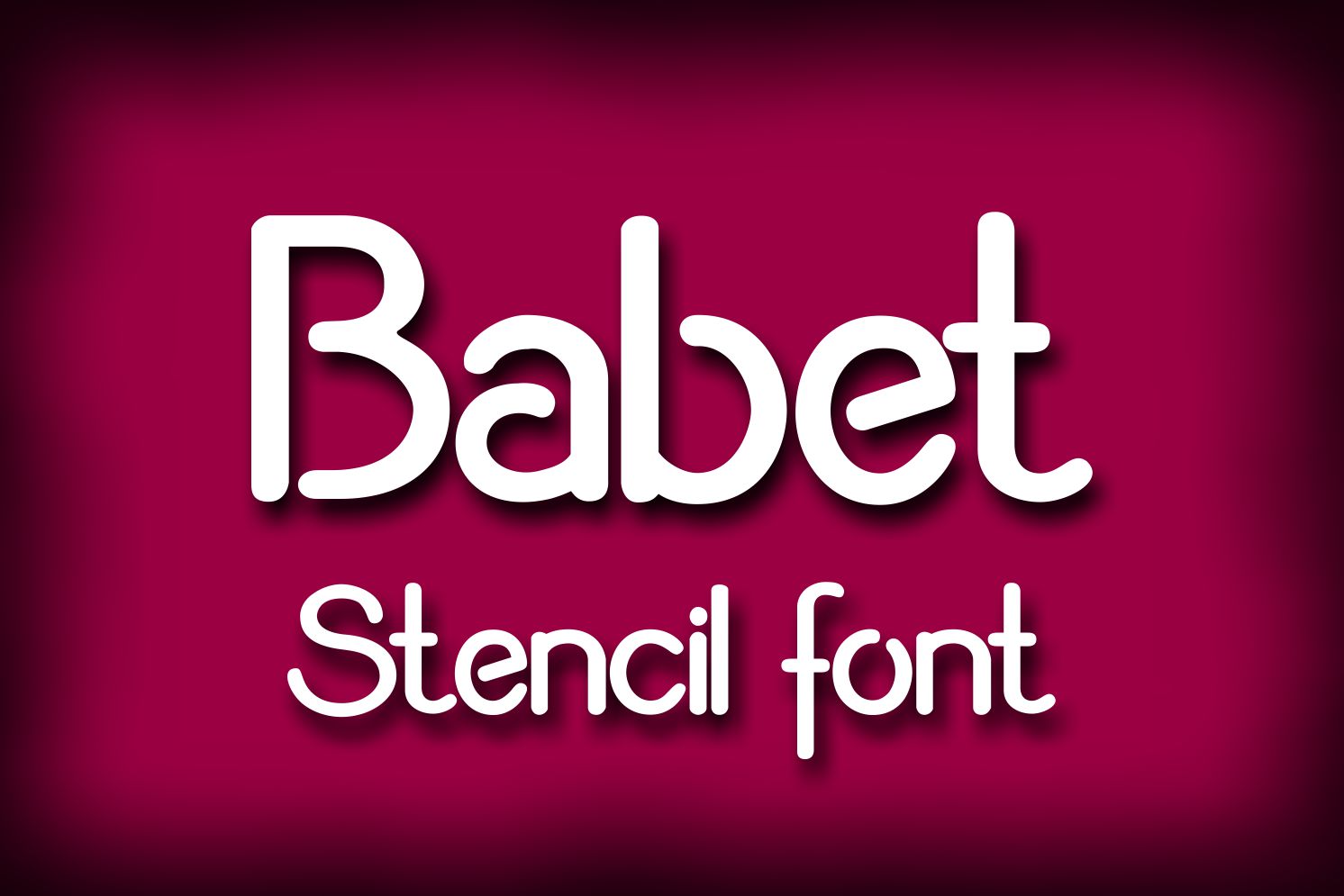 Babet font preview — stencil font designed specifically for laser cutting and CNC machines