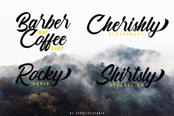 Hattachy Modern Handlettering Font PNG with transparent background - Preview 1