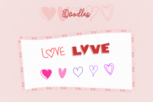 MF Heart Stuff Font PNG with transparent background - Preview 1