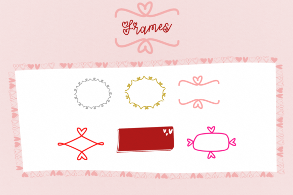 MF Heart Stuff Font PNG with transparent background - Preview 2