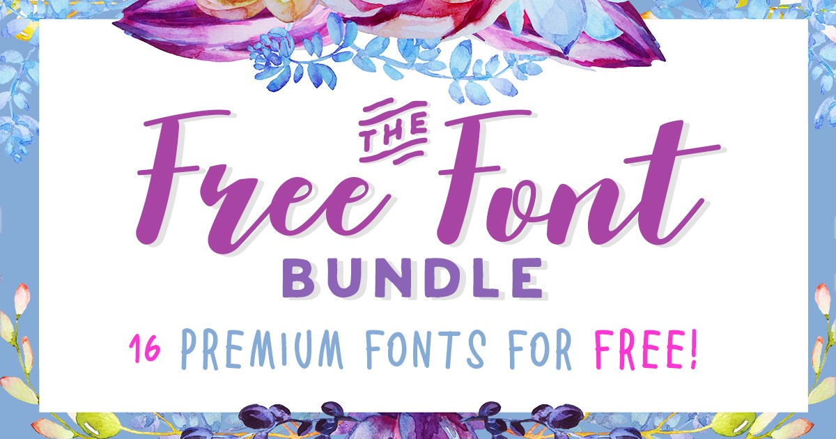 The Free Font Bundle Bundle · Creative Fabrica font preview