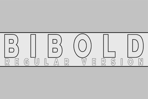 Bibold Outline Sans Serif Font By Huntype