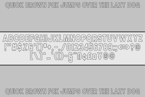 Bibold Outline Font - Preview 1