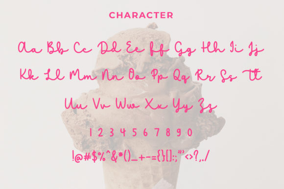 Gelato Font PNG with transparent background - Preview 1