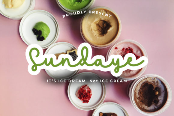 Gelato Font PNG with transparent background - Preview 3