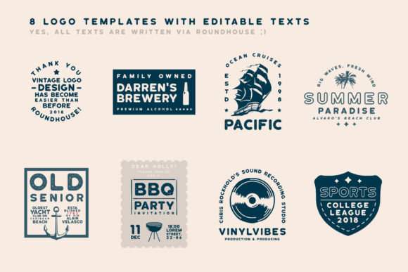 Roundhouse Font PNG with transparent background - Preview 2