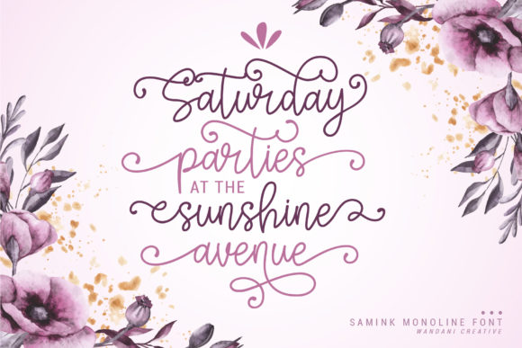 Samink Font PNG with transparent background - Preview 1