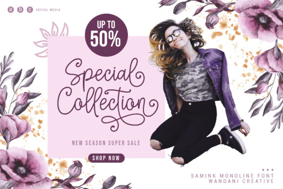 Samink Font PNG with transparent background - Preview 2