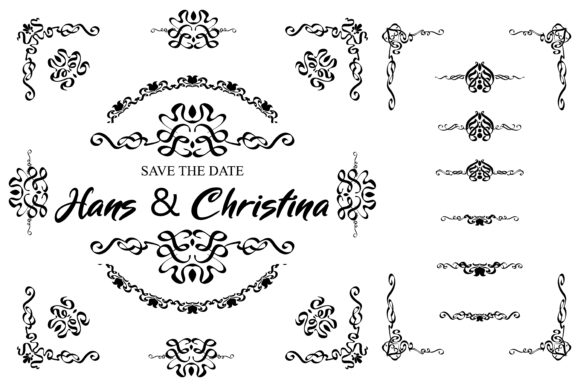 Vector Border Wedding Invitation