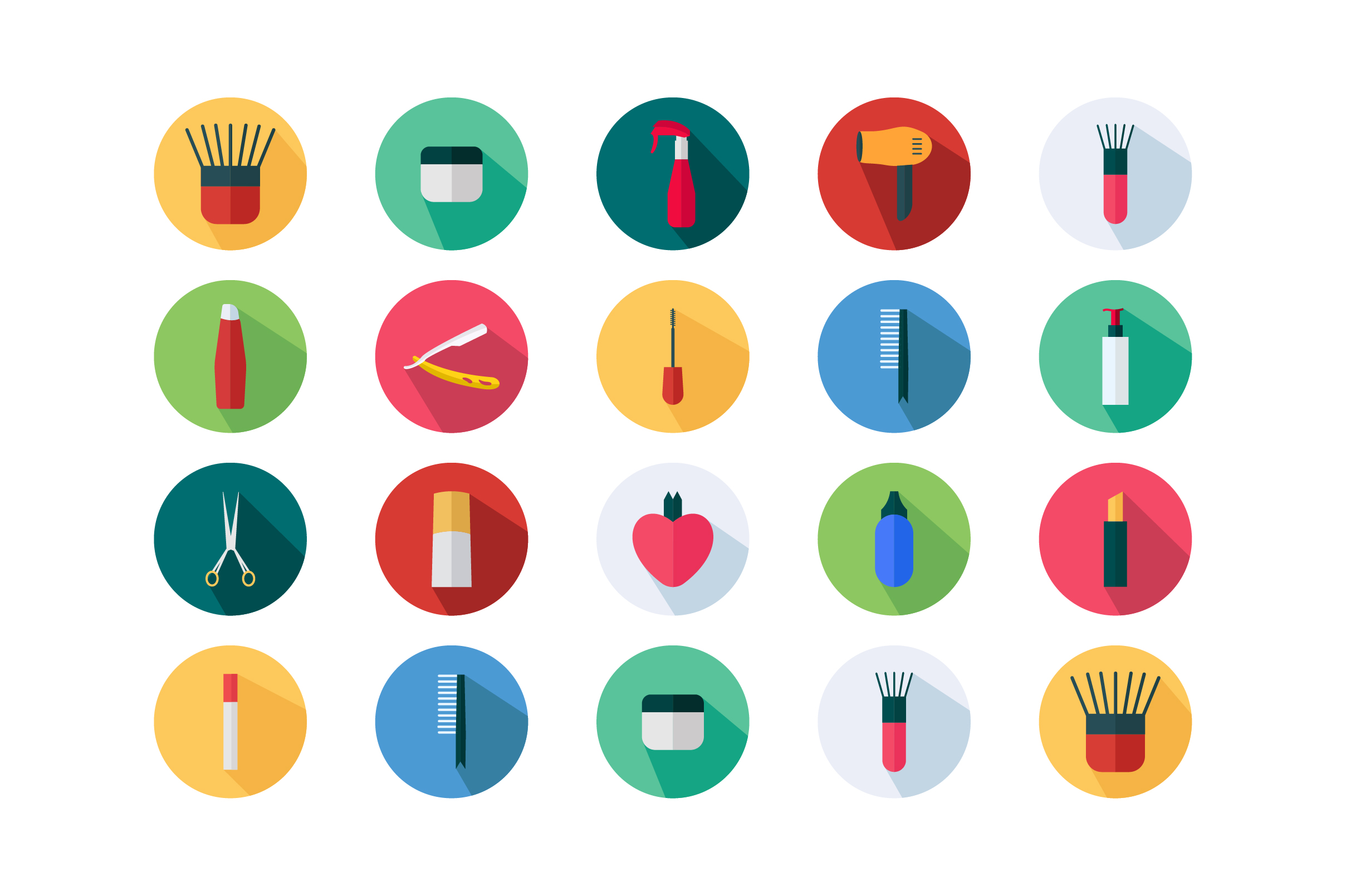 Cosmetic Ui Flat Icon Set Vector Graphic by riduwanmolla · Creative Fabrica