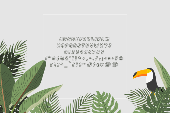 Jungville Outline Font PNG with transparent background - Preview 1