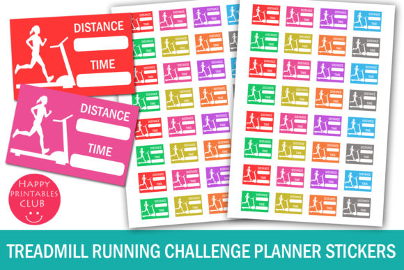 Treadmill Running Planner Stickers