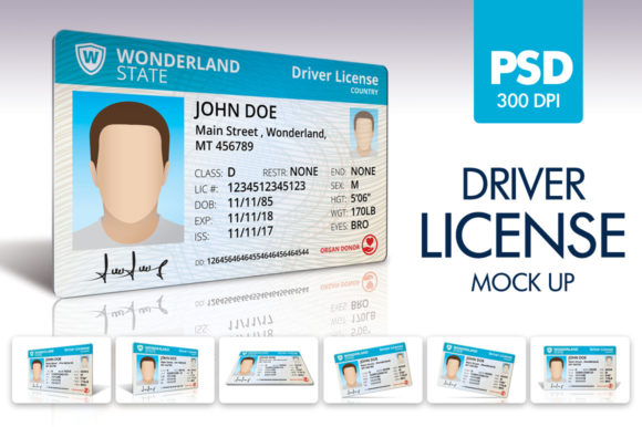 Driver License Mockup