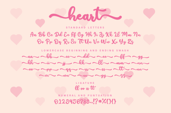 Heart Font - Preview 4