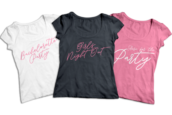Saturday Champagne Font PNG with transparent background - Preview 1