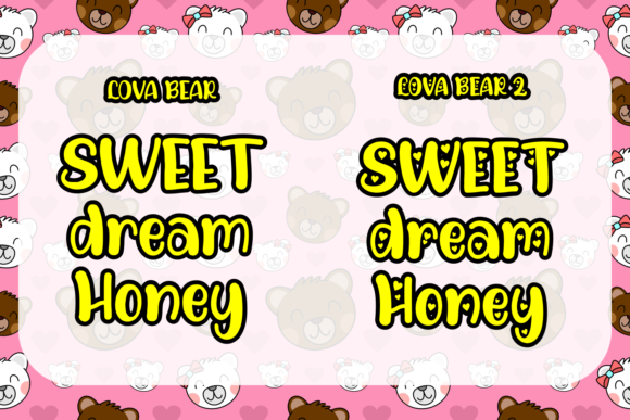 Lova Bear Font PNG with transparent background - Preview 4
