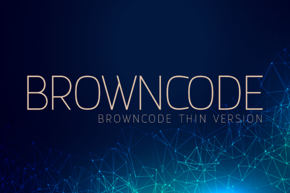 Browncode Thin Sans-Serif-Schriftarten Schriftart Von Huntype