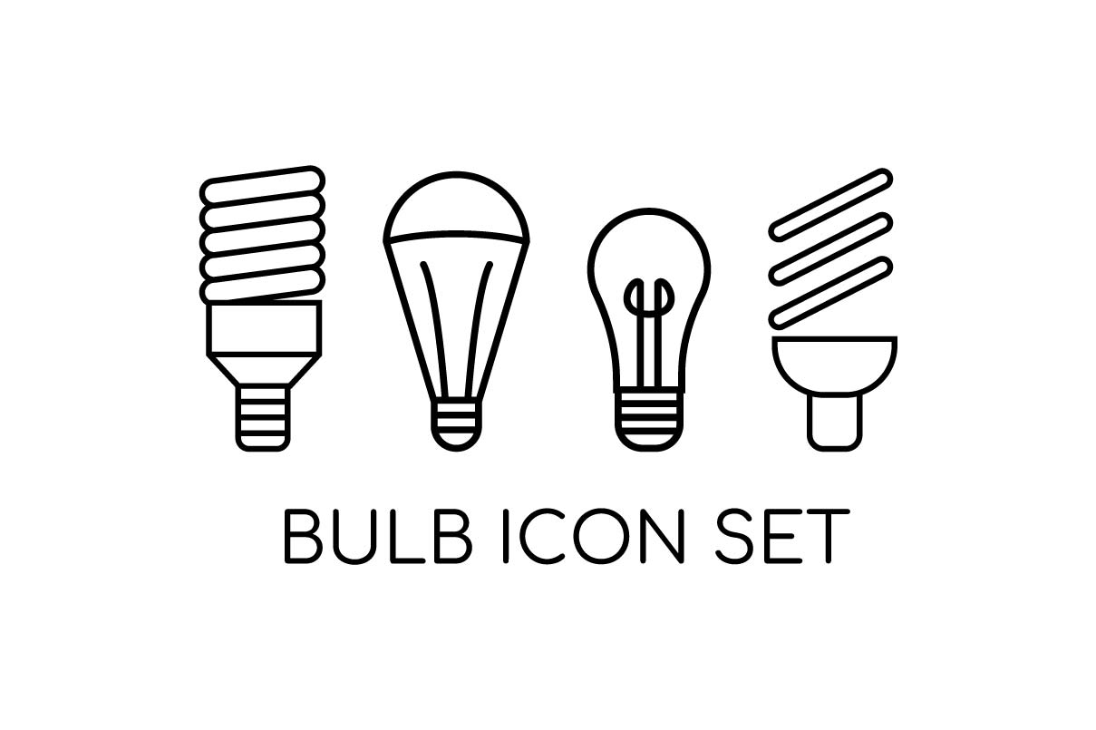 Bulb Light Icon Set Collection Bundle Graphic by Hoeda80 · Creative Fabrica