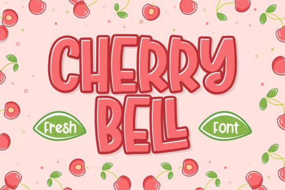 Cherry Bell Display Font By goodjavastudio