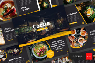 Preview of Cozzie - Restaurant PowerPoint Template food presentation template