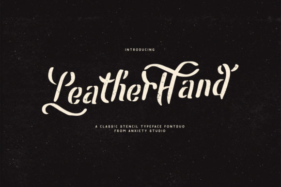 Leatherhand Font PNG with transparent background - Preview 1