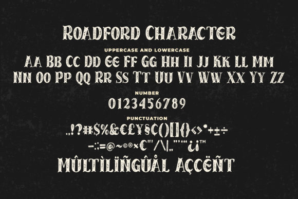 Roadford Rought Font PNG with transparent background - Preview 5