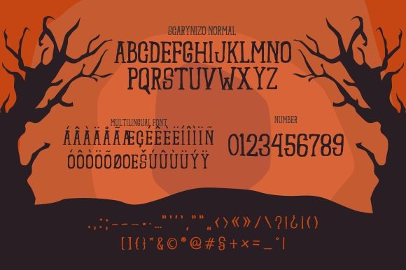 Scarynizo Font font preview - 3