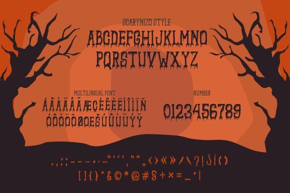 Scarynizo Font font preview - 4