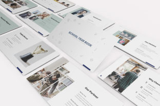 Preview of School Year Book Powerpoint Template education presentation template