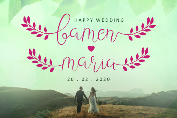 Leafing Font PNG with transparent background - Preview 4